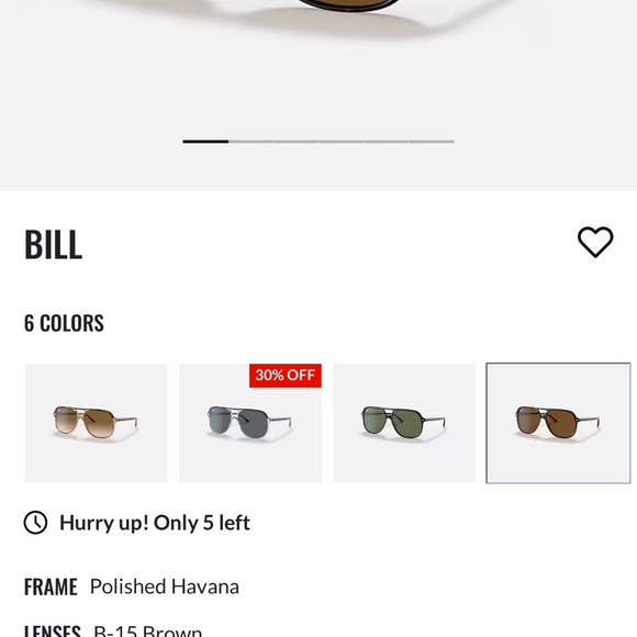 New Ray-Ban Bill sunglasses main image 4
